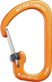 img 1 attached to 🔒 High-Quality Nite Ize CSLA2-19-R6 SlideLock Carabiner | Size #2 | Vibrant Orange Color