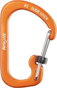 img 2 attached to 🔒 High-Quality Nite Ize CSLA2-19-R6 SlideLock Carabiner | Size #2 | Vibrant Orange Color