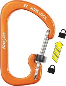 img 3 attached to 🔒 High-Quality Nite Ize CSLA2-19-R6 SlideLock Carabiner | Size #2 | Vibrant Orange Color