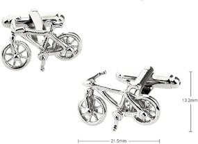 img 3 attached to 🚴 MRCUFF Cyclists Cufflinks: Enhancing Men's Accessory Collection with Sleek Cufflinks, Shirt Studs & Tie Clips for Polished Style