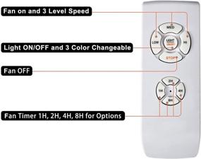 img 1 attached to 🌀 Вентилятор потолочный для спальни размером 52 дюйма с освещением, пультом дистанционного управления и отделкой из никелированной стали