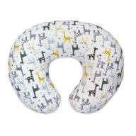 🦒 boppy nursing pillow cover: gray gold giraffes design, cotton blend fabric | fits boppy bare naked, original, and luxe breastfeeding pillow | ideal for awake time only logo