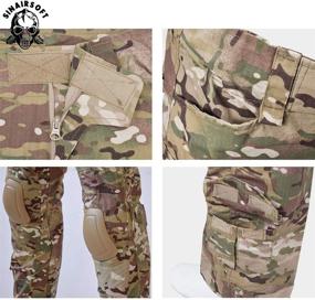 img 1 attached to 👕 SINAIRSOFT Men's Tactical Uniform: High-Performance Combat Pants Shirt with Pads for Airsoft Paintball and Military Operations