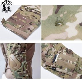 img 2 attached to 👕 SINAIRSOFT Men's Tactical Uniform: High-Performance Combat Pants Shirt with Pads for Airsoft Paintball and Military Operations