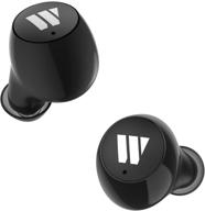 🎧 wshdz bluetooth wireless earbuds - enhanced bass sound headphones | 36h playtime & charging case | ipx8 waterproof earphones | built-in mic | headset compatible with iphone & android (black) logo