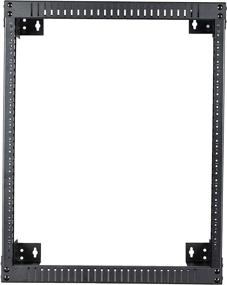 img 3 attached to 🖥️ TECHTOO 19 Inch Server Equipment Rack: Wall Mount Open Frame, Heavy Duty Network Rack, 17.75 Inch Depth - Black (12U)