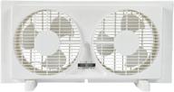 🌬️ beyond breeze 9-inch twin window fan - 2-speed reversible airflow blades, expandable design, manual controls (min. 22.4-inch max. 34.3-inch) logo