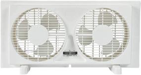 img 4 attached to 🌬️ BEYOND BREEZE 9-inch Twin Window Fan - 2-Speed Reversible Airflow Blades, Expandable Design, Manual Controls (Min. 22.4-inch Max. 34.3-inch)