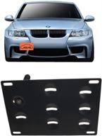 jgr racing tow eye front bumper mount bracket holder for bmw 3 series e36 e46 e90 e91 e92 e93 1992-2012 - no drill tow hole hook license plate relocation kit for 318 320 323 325 328 330 335 m3 logo