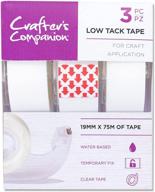 crafter's companion low tack tape for paper and card crafting projects - pack of 3, white, us one size logo