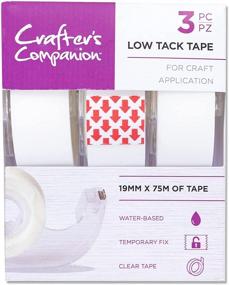 img 4 attached to Crafter's Companion Low Tack Tape for Paper and Card Crafting Projects - Pack of 3, White, US One Size