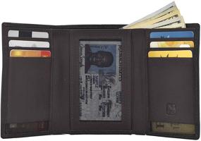 img 3 attached to SKYLE Brown Trifold Wallet - Dimensions 12X9X2