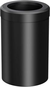 img 3 attached to Gatco Modern Round Waste Basket, Matte Black (1912)