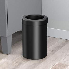 img 4 attached to Gatco Modern Round Waste Basket, Matte Black (1912)