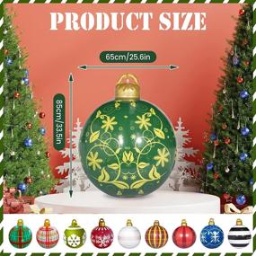 img 1 attached to 🎄 LICIONE 23.6-Inch Christmas Balls Outdoor Atmosphere PVC Inflatable Toys for Home Christmas Décor - Festive Gift Ball Xmas (Size A)