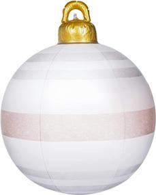 img 4 attached to 🎄 LICIONE 23.6-Inch Christmas Balls Outdoor Atmosphere PVC Inflatable Toys for Home Christmas Décor - Festive Gift Ball Xmas (Size A)