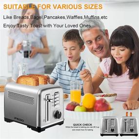 img 3 attached to 🍞 Toaster 2 Slice Toasters Best Rated Prime Stainless Steel Toaster - Quick Check Button, Bagel/Defrost/Reheat Features, 7 Browning Settings, Extra Wide Slots, Removable Crumb Tray