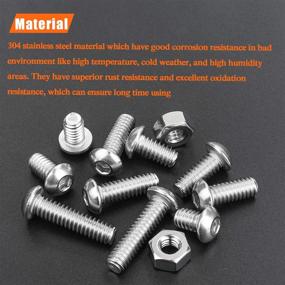 img 3 attached to 🔩 High-Quality HEX Button Head Cap Bolts Kit - 304 Stainless Steel - UNC Thread - 120 Pieces - Multiple Sizes