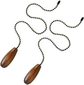 img 3 attached to Enhance Your Ceiling Fan Chain with 8-Piece Wooden Pull Chain Extender in Walnut Color