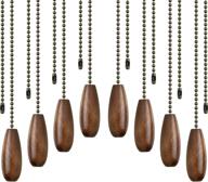 enhance your ceiling fan chain with 8-piece wooden pull chain extender in walnut color логотип