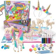 🦄 magical unicorn painting kit: delightful headbands for kids logo