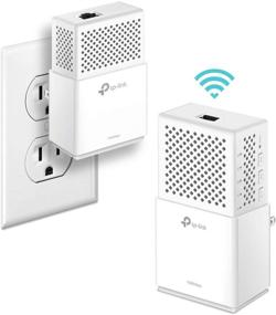 img 4 attached to 🔌 TP-Link AV1000Mbps Комплект Powerline WiFi Extender - Гигабитный порт, Дизайн с шумоподавлением, Подключи и играй, Энергосбережение (Восстановленный)