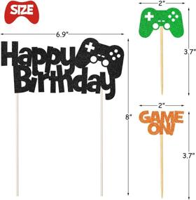 img 3 attached to 25-Piece Video Gaming Party Cake and Cupcake Toppers: Gamer Party Supplies, Video Game Party Decorations, Game Fans Party Favors