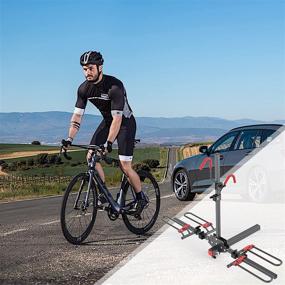 img 3 attached to 🚲 MARVOWARE Hitch Mounted Foldable 2-Bike Rack: Ultimate Platform-style Carrier for Cars, Trucks, and SUVs with 2" Hitch