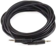 🎧 monoprice 3.5mm male/male audio/stereo cable - 25 feet (black) logo