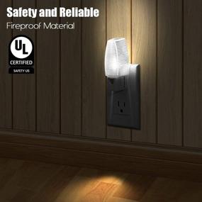 img 2 attached to 🔌 Emotionlite Plug in Night Light, Neutral White LED Nightlight with Dusk to Dawn Sensor - Ideal for Kids, Nursery, Bedroom, Bathroom, Hallway, Stairs, Kitchen - UL Listed (Pack of 6)