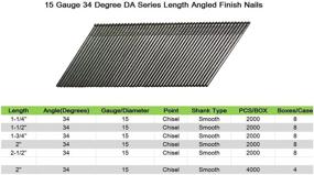 img 3 attached to 🔨 meite 15 Gauge 34 Degree DA Series Angled Strip Finish Nails 1-1/4-Inch Length - 2000 PCS/BOX (8 BOXES/Case)