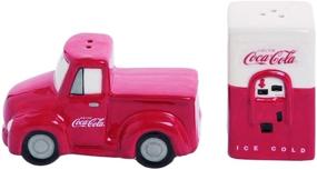 img 1 attached to 🚚 Vintage Red Coca Cola Truck Machine Salt and Pepper Shaker Set – Resin, 2 x 3.75 Inches