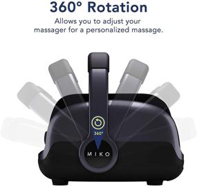 img 1 attached to 🦶 Foot Massager Machine - Miko Reflexology Shiatsu Massage with Vibration, Kneading, Heat and Adjustable Bar for Plantar Fasciitis, Neuropathy, Tired Muscles - Feet, Ankles, Calf