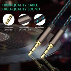 img 3 attached to 🎧 25ft Aux Cable, JewMod 3.5mm Male to Male Stereo Audio Cable Extension - Nylon Braided, Compatible with Headphones, Smartphones, MP3 Players, Car Stereos and More