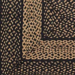 img 2 attached to 🏡 Country Black and Tan VHC Brands Farmhouse Jute Rectangular Rug 24x36: Rustic Country Braided Flooring