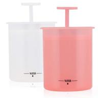 🍥 lamoutor 2 pack marshmallow whip maker face wash foamer for face wash (pink and white) logo