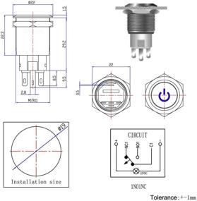 img 1 attached to 🔒 Ulincos U19C1 Stainless Latching Pushbutton: Durable and Reliable Choice for All Applications