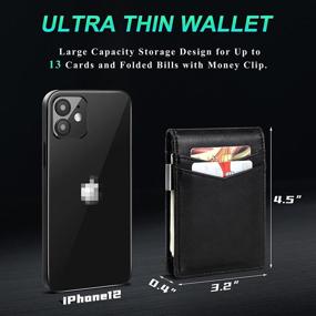 img 1 attached to ZRTARY Minimalist Wallet Leather Blocking Men's Accessories for Wallets, Card Cases & Money Organizers