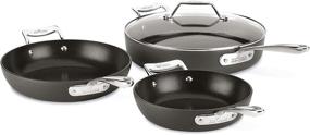 img 4 attached to 🍳 All-Clad 4-Piece Grey Nonstick Skillet Set - Essential Kitchen Cookware