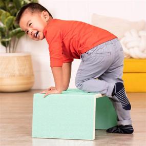 img 2 attached to 🪑 B. spaces 3-in-1 Kids' Step Stool & Chair: Versatile Mint Bedroom Stool!