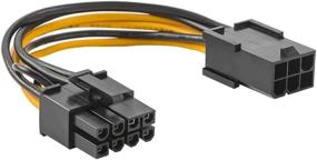 img 1 attached to 🔌 Кабель Адаптер питания PCIe Express от CableCreation 5-Pack 6-pin до 8-pin - 4 дюйма/10 см: улучшенное SEO-оптимизированное название продукта
