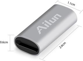 img 2 attached to 🔌 Ailun адаптер зарядки: совместимый с кабелем Apple Pencil - набор из 3 штук - конвертер и карабин для зарядки Apple Pencil - адаптер кабеля «женский-женский» - коннектор Apple Pencil для iPad Pro - серебристый.