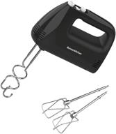 🔌 250w turbo electric hand mixer - 5 speed, kitchen handheld mixer with 4 stainless steel attachments for whipping, mixing cookies, brownies, cakes, and dough batters логотип