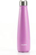 🌸 costablue santa monica collection vacuum insulated stainless steel water bottle - 17oz (500ml) - leak proof, no sweat, hot/cold retention - pink логотип