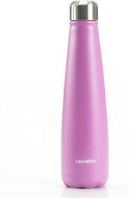 img 4 attached to 🌸 Costablue Santa Monica Collection Vacuum Insulated Stainless Steel Water Bottle - 17oz (500ml) - Leak Proof, No Sweat, Hot/Cold Retention - Pink