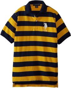 img 1 attached to Stylish U.S. Polo Assn. Little Boys' Yarn Dyed Striped Polo Shirt - A Must-Have for Your Little Man