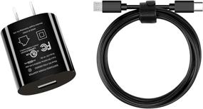 img 4 attached to 🔌 High-Speed Replacement Charger for Kindle Fire HD 8, HDX, Fire 6 7, and Kindle E-Reader - 10W Power Adapter with Micro USB and Type C - 6.6Ft 2Pack