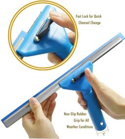 img 1 attached to 🧼 ITTAHO All Purpose Window Squeegee: Handle & Rubber Replacement, Shower Cleaner for Glass & Car Windshield-14“