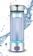 levelupway glass hydrogen generator water bottle: revitalize with spe pem technology water ionizer logo