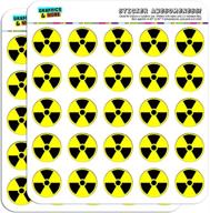 🔻 vibrant radioactive nuclear warning symbol stickers - ideal for planner, calendar, scrapbooking, and crafting projects logo